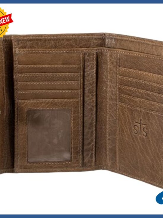 Water Buffalo Bifold RFID Leather Wallet 51382 - Deerfield  Genuine Buffalo Leather Wallet with Magnetic Closure, Exterior Zip Pocket
